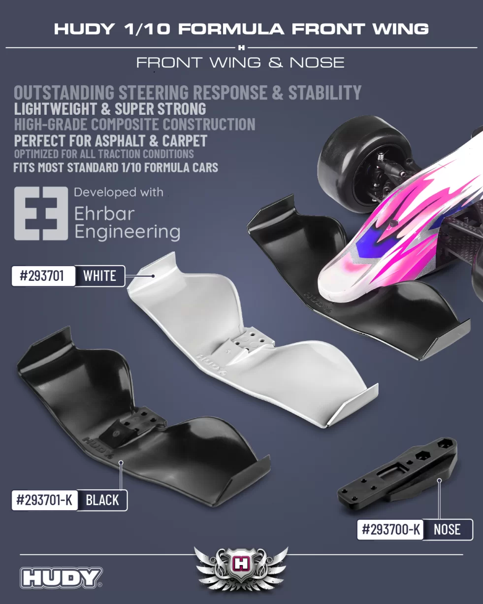 New HUDY 1/10 Formula Front Wing