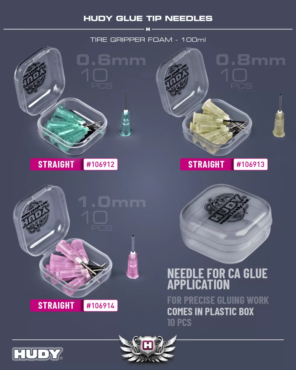 New HUDY Glue Tip Needles - Straight