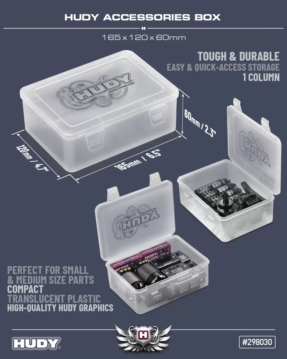 New HUDY Accessories Box - 165x120x60mm