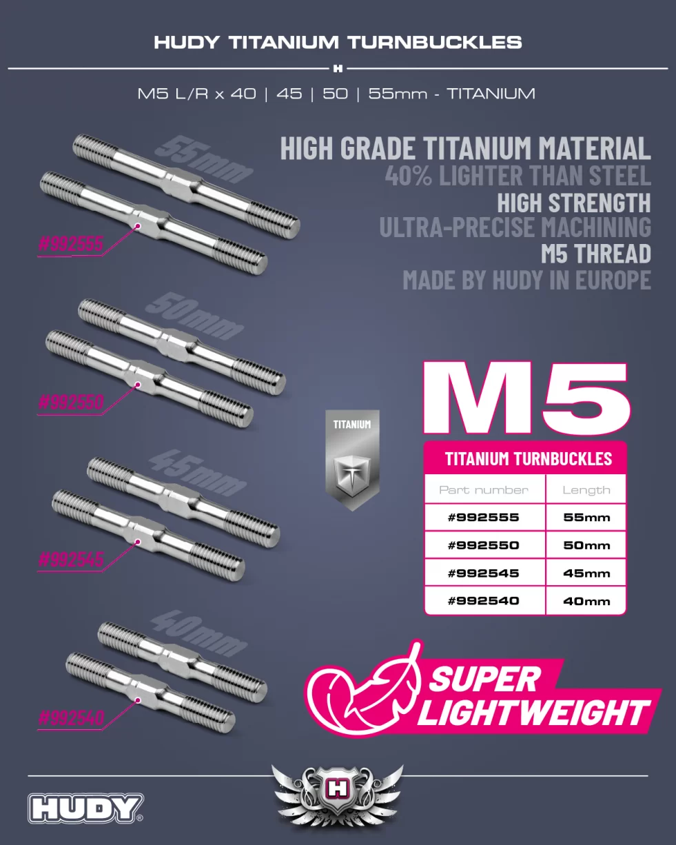 New HUDY Titanium Adjustable Turnbuckles