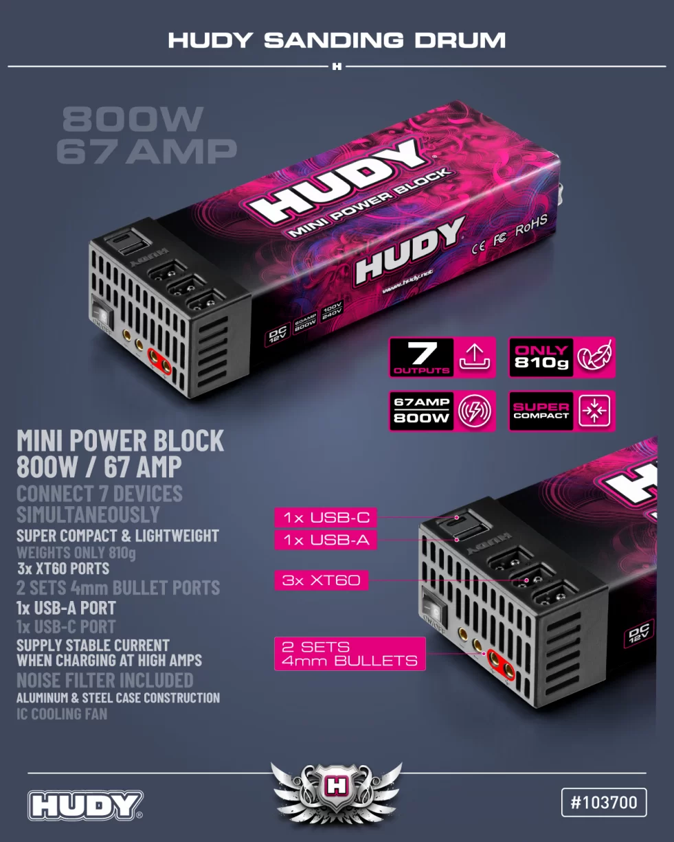 New HUDY Mini Power Block 800W / 67 AMP