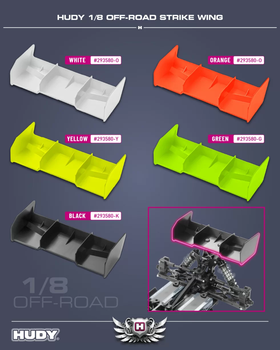 New HUDY 1/8 Off-Road Strike Wings