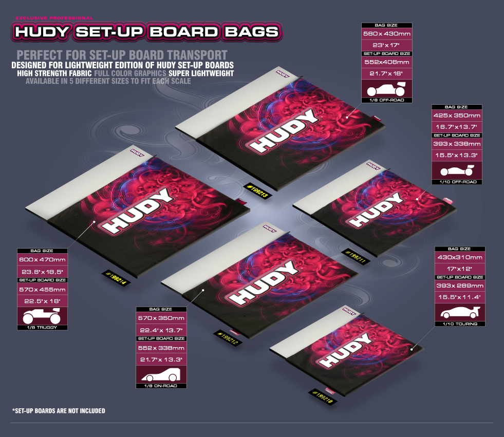 New HUDY Set-up Board Bags