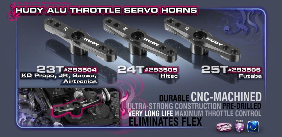 HUDY Alu Throttle Servo Horns for 1/8 Off-Road Cars