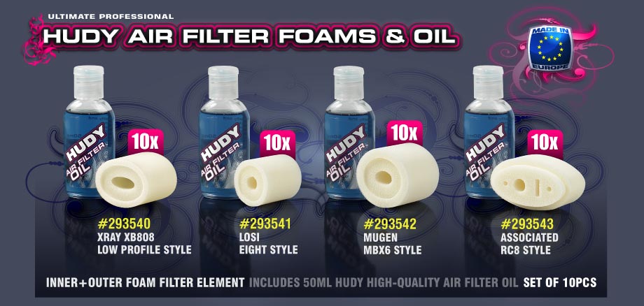 HUDY Air Filter Foams & Oil 
