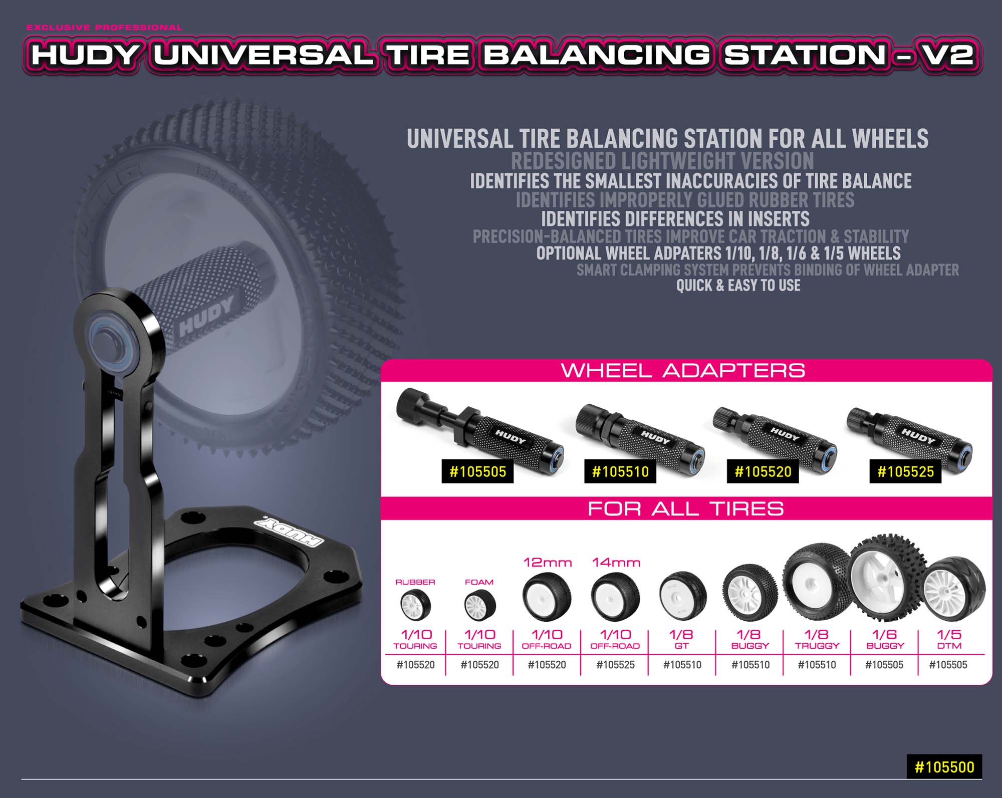 New HUDY Universal Tire Balancing Station - V2