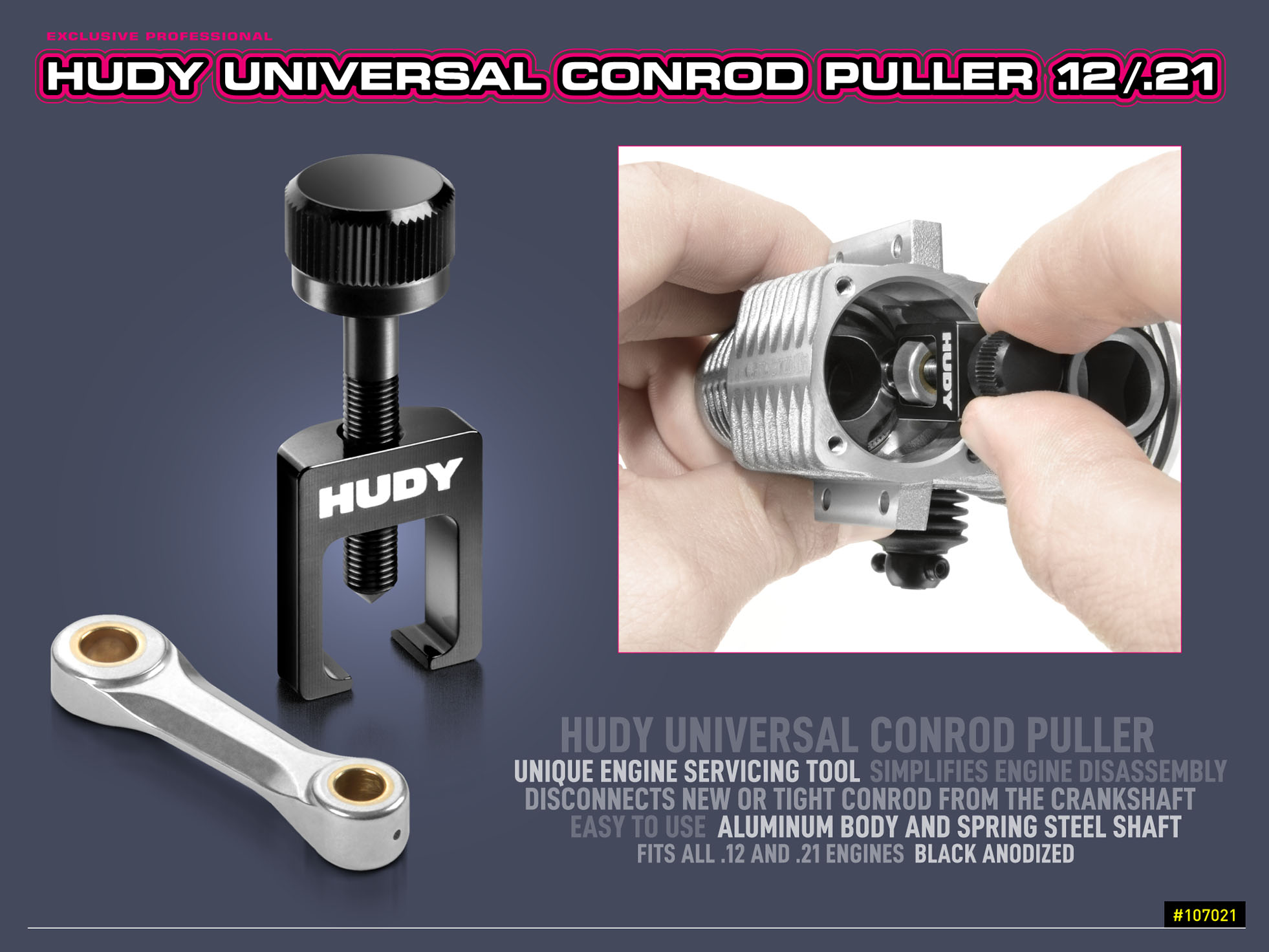 HUDY Universal Conrod Puller .12 / .21